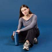 690 ml Isolierflasche mit Klappdeckel – Mitternachtsblau