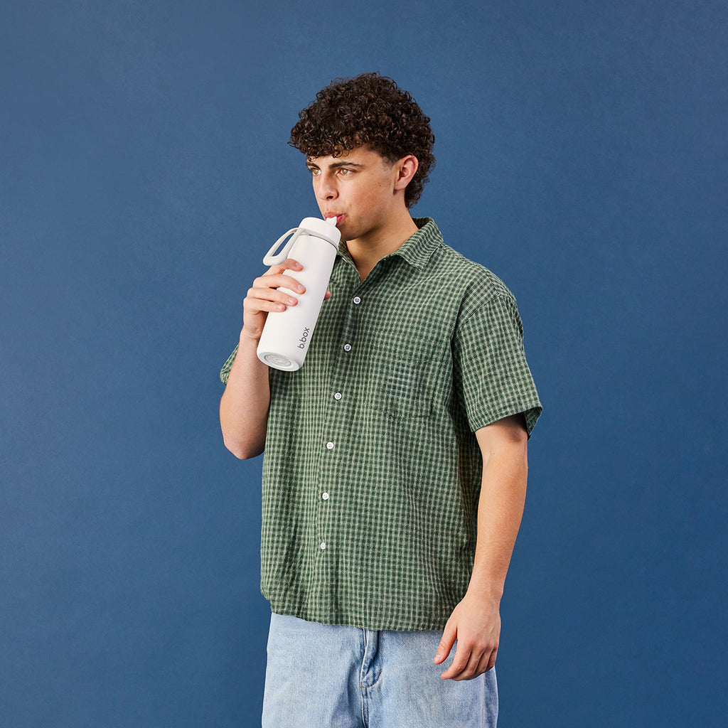 690 ml isolierte Flip-Top-Flasche – weiß