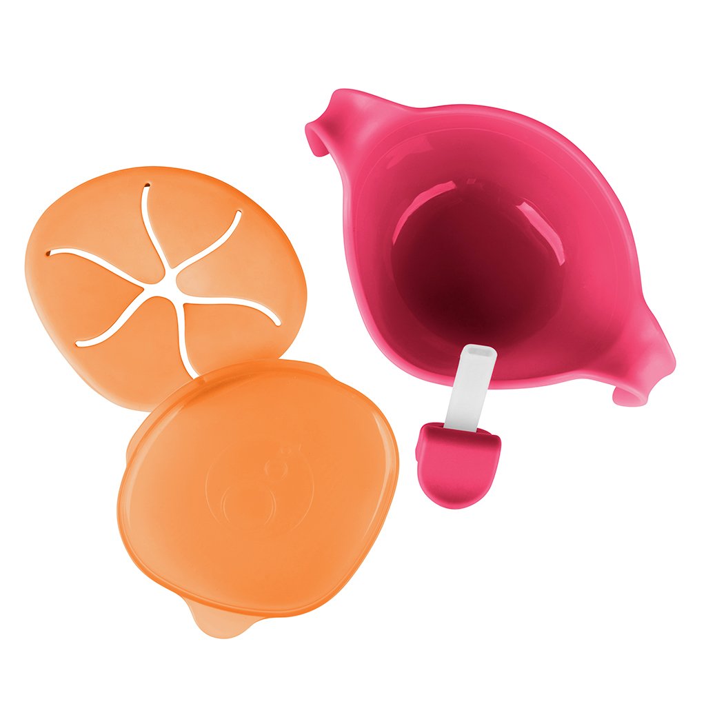 Bowl + straw - strawberry shake - b.box for kids