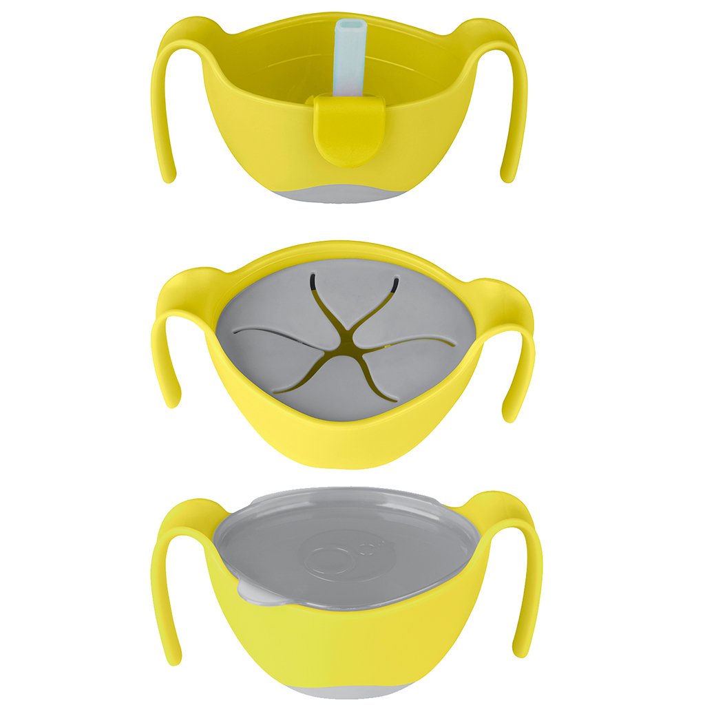 Bowl + straw - lemon sherbet - b.box for kids