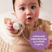 glow pacifier twin pack - sky + sage