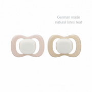 glow pacifier twin pack - blush + latte