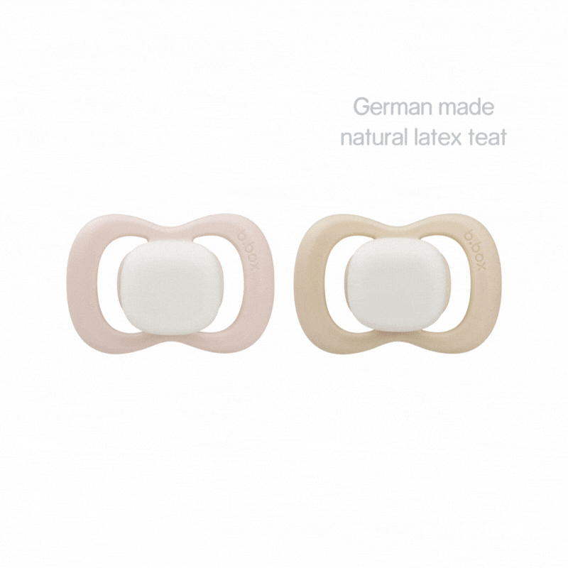 glow pacifier twin pack - blush + latte