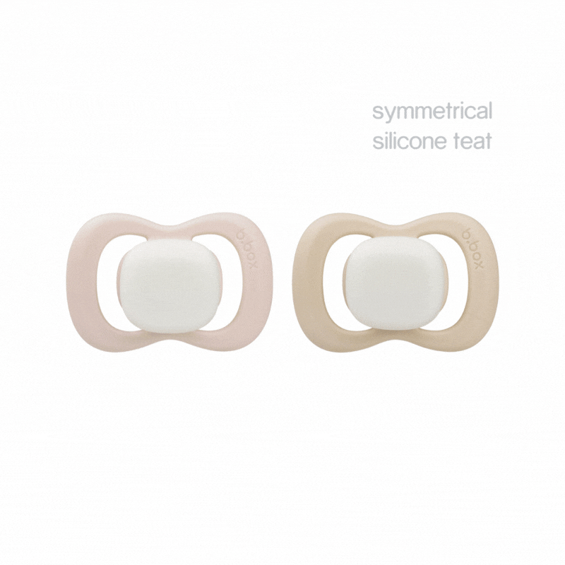 glow pacifier twin pack - blush + latte