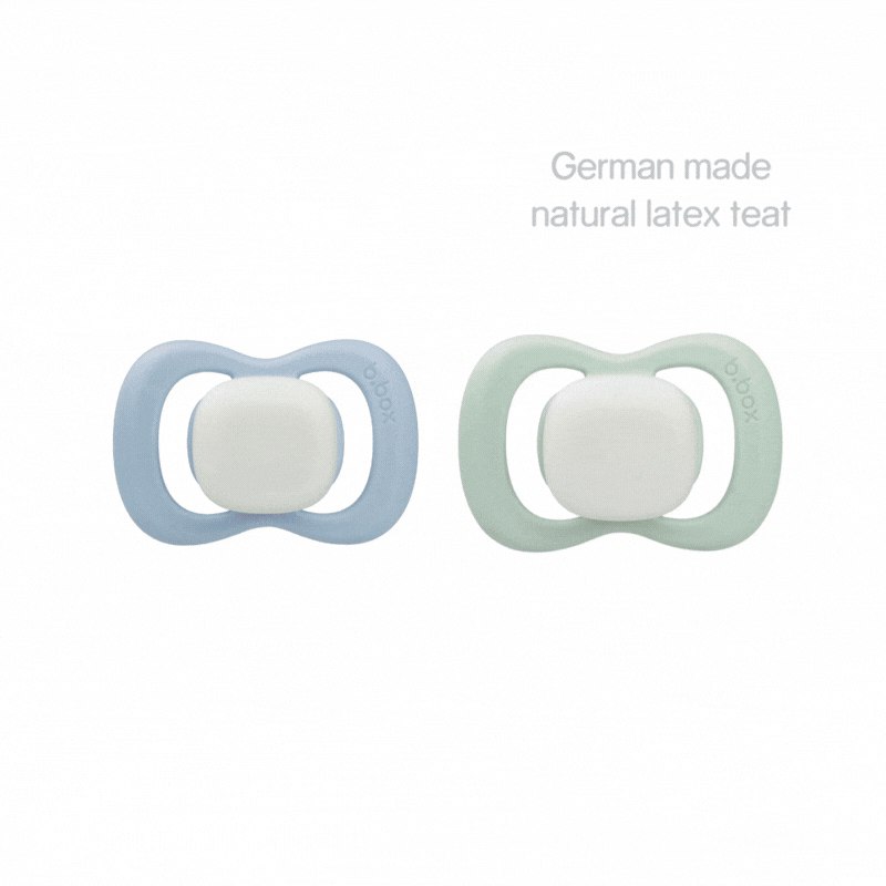 glow pacifier twin pack - sky + sage
