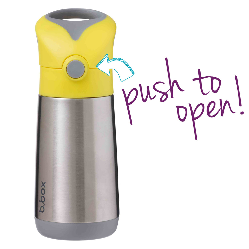 insulated drink bottle - lemon sherbet - b.box for kids