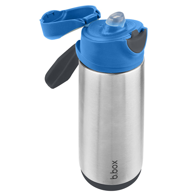 Borraccia termica con beccuccio sportivo da 500 ml - Blue Slate - b.box for kids