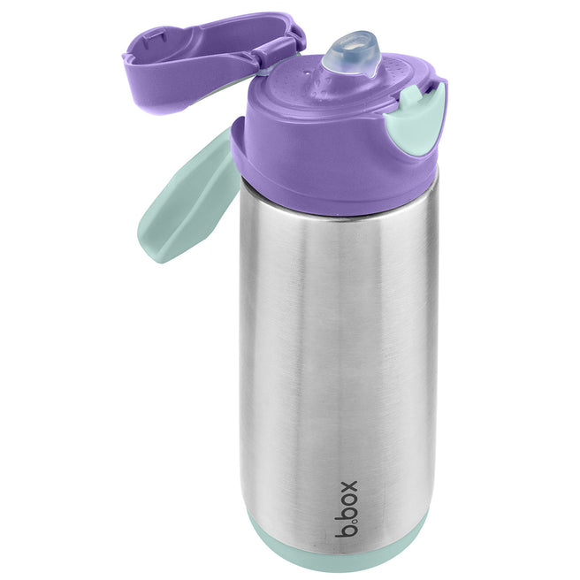 bouteille isotherme 500 ml avec bec sport - lilac pop - b.box for kids