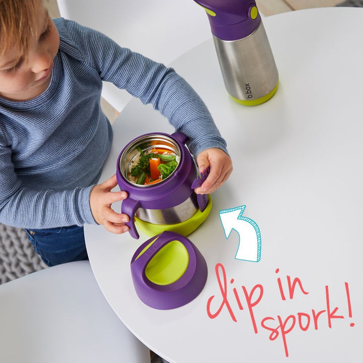 insulated food jar - lilac pop - b.box for kids