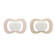 glow pacifier twin pack - blush + latte