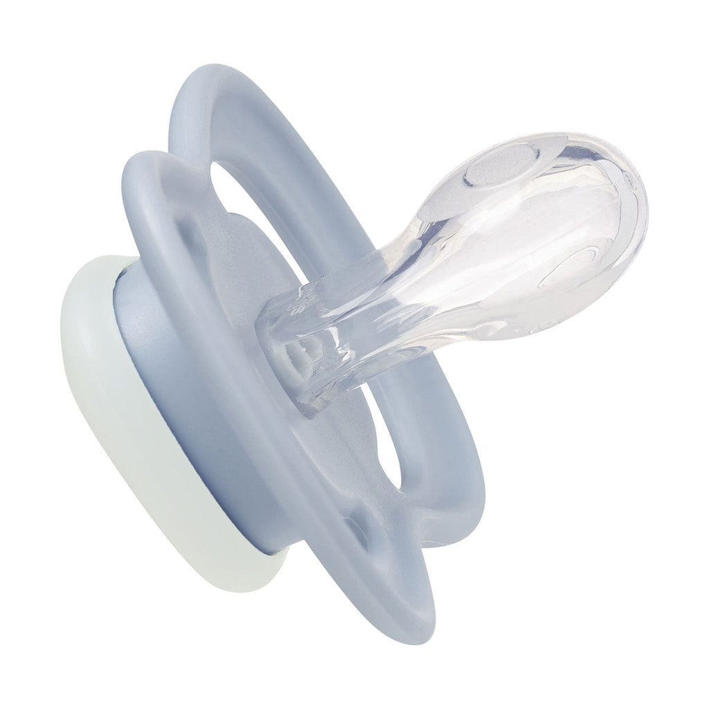 glow pacifier twin pack - sky + sage