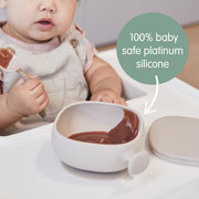 Silicone Bowl + Lid - latte