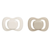 pacifier twin pack - vanilla + latte (latex only)