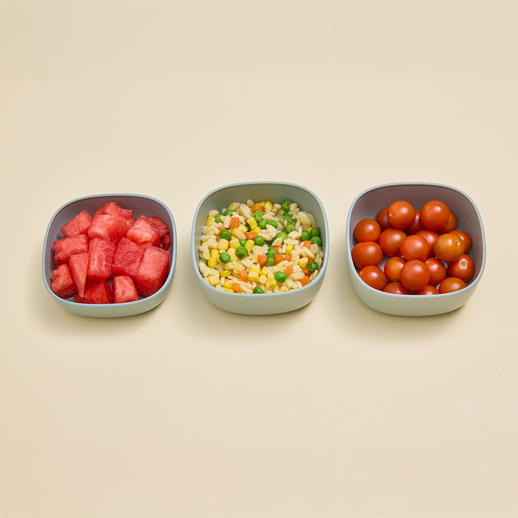 suction bowl trio - sage
