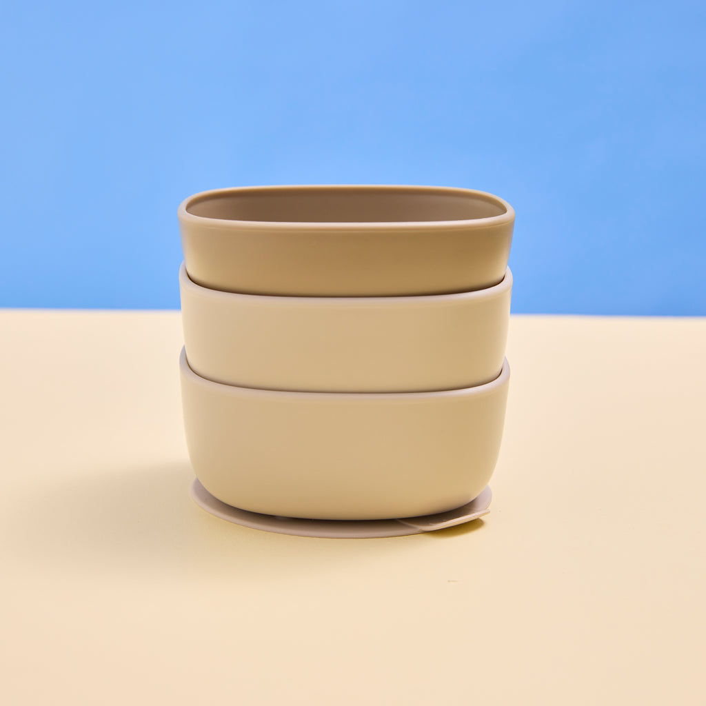 suction bowl trio - latte