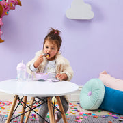 child with Toddler cutlery set - boysenberry - b.box for kids