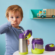 child with 350ml insulated drink bottle - passion splash - b.box for kids