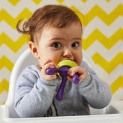child with silicone fresh food feeder - passion splash - b.box for kids