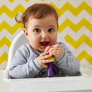 child with silicone fresh food feeder - passion splash - b.box for kids